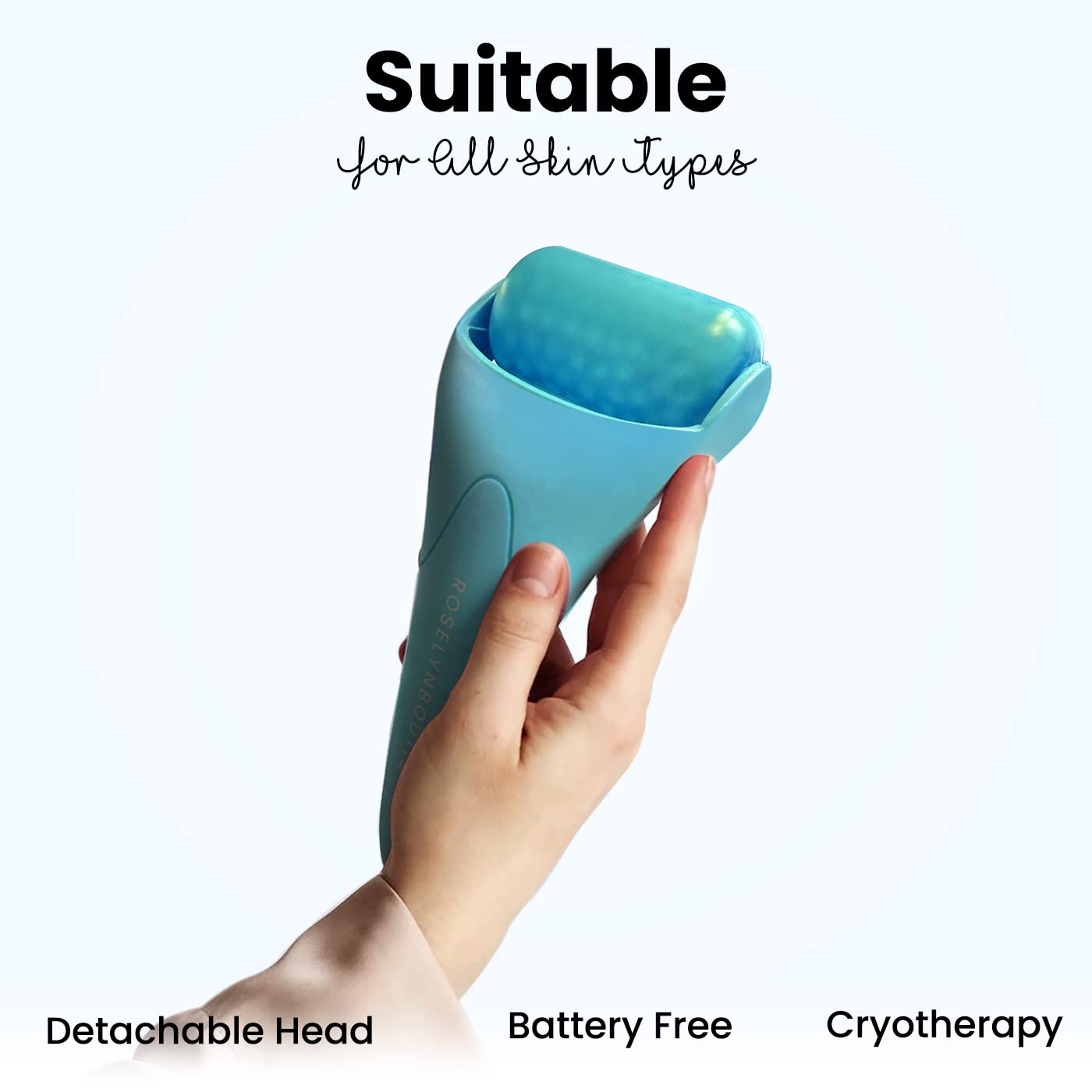 ROSELYNBOUTIQUE Ice Roller for Face Wrinkles Fine Lines Puffiness Stick Massager Facial Skin Care Tools Self Care Gifts for Men Women (Green)