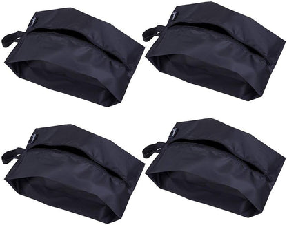 Misslo Portable Nylon Travel Shoe Bags with Zipper Closure Large Shoes Storage Organizers Pouch for Travel Accessories (4 Packs, 15 inch)