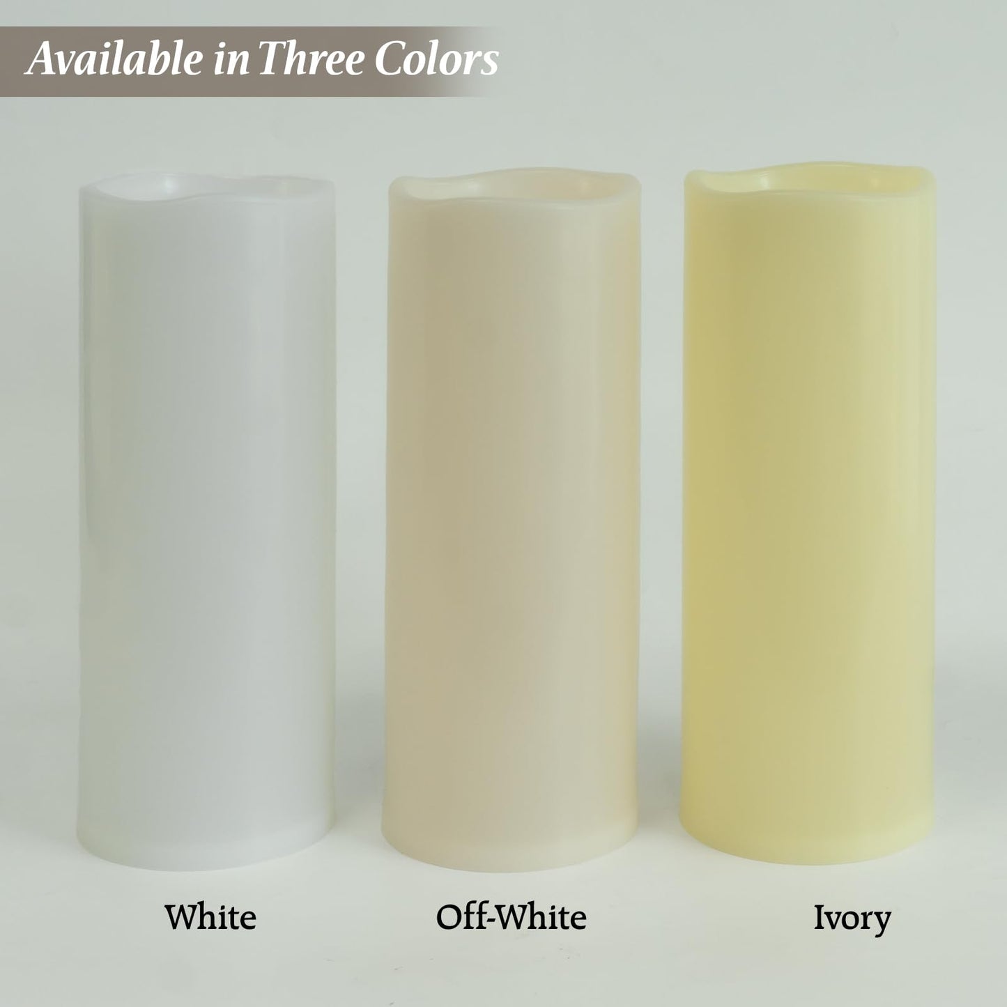 Yongmao 5" x 14" Large Waterproof Outdoor Flameless Candles Battery Operated LED Flickering Pillar Candles with Remote and Timer for Indoor Outdoor Lanterns, Off White, Long Lasting, Set of 2