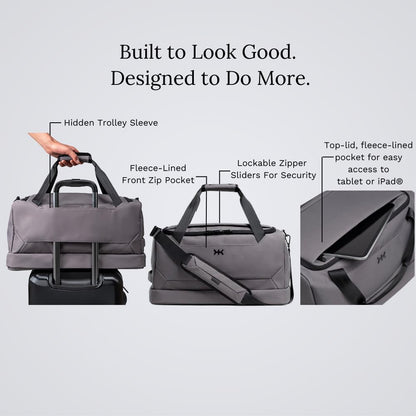 Knack Expandable Travel Duffel Alloy Gray