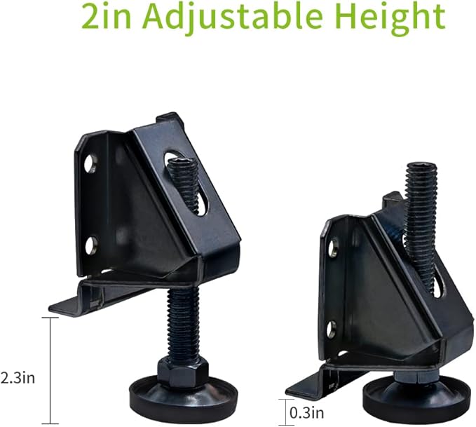 DkOvn 4/8/16 Pack Heavy Duty Leg Leveler, 2-inch Adjustable Height,