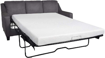 Sleeper Sofa Bed Sheet, 100% Cotton 400 Thread Count, 4 Piece Set, Deep Pocket Fitted Sheet, Soft Wrinkle Free & Breathable, Luxury Hotel Quality, Fits Up to 6 Inch Mattress (Full, Light Grey)