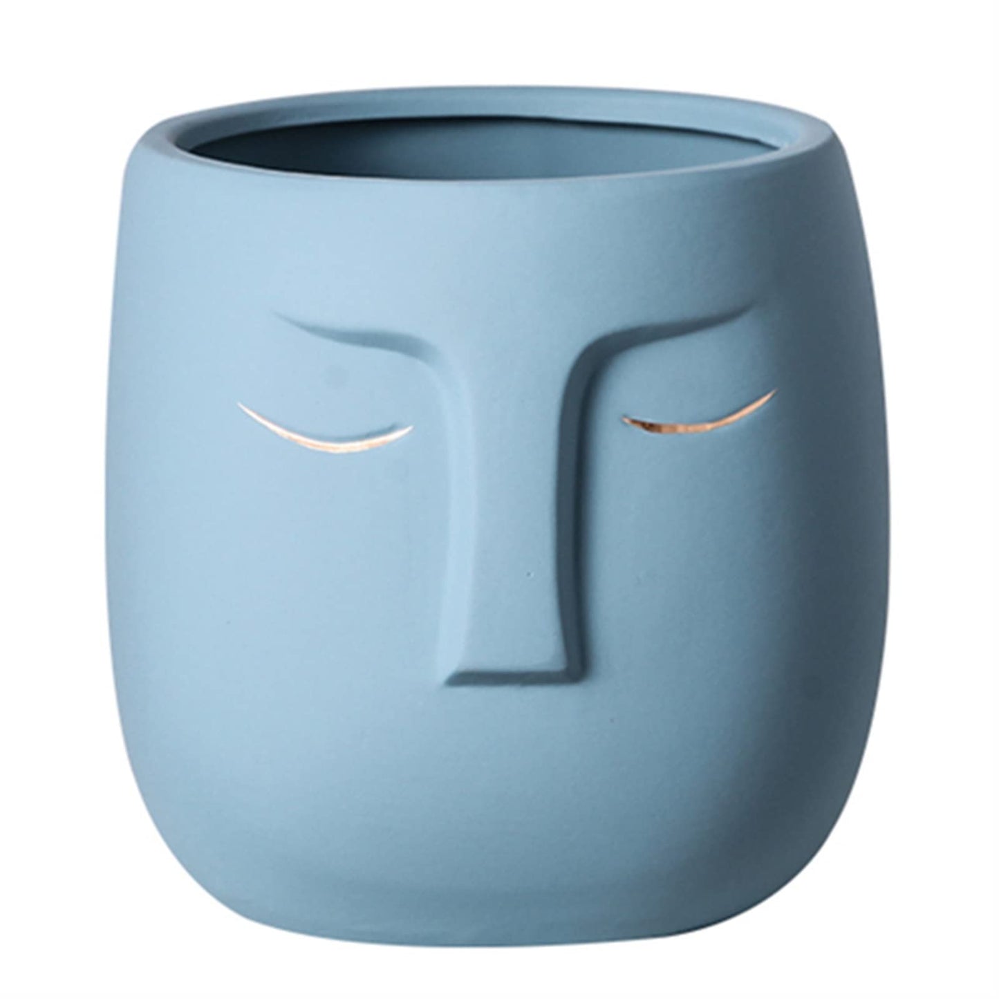 INLIMA Plant Pot Ceramic Vase Ceramic Face Living Room Desktop Flower Arrangement Vase Office Desktop Decoration Flowerpot (Color : Green)