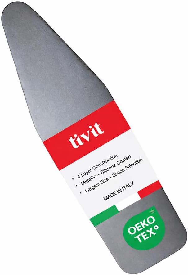 TIVIT Ironing Board Cover 15 x 49” – Made in Italy, Alumitek PRO Heat-Reflective