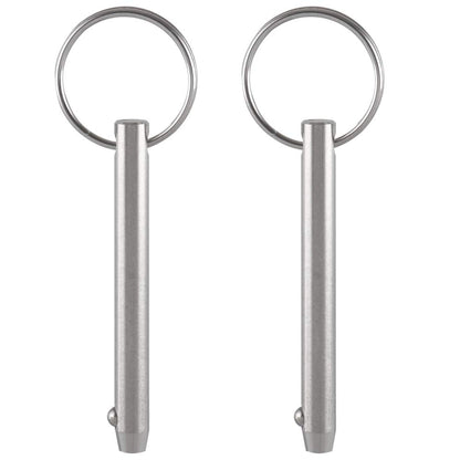 2 Pack Quick Release Pins, Diameter 5/16"(8mm), Usable Length: 2-1/4"(57mm), Full 316 Stainless Steel, Bimini Top Pin, Marine Hardware, All Parts are Made of 316 Stainless Steel