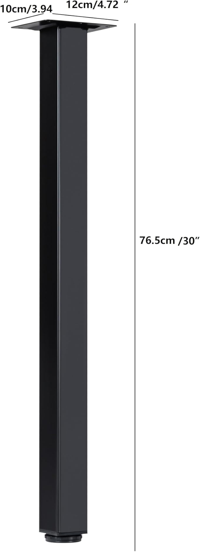 LCSDLHLSY 30 inch Adjustable Square Metal Table Legs, DIY Furniture Legs