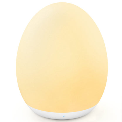 MediAcous Night Light for Kids, Baby Egg Light for Nursery, 7 Colors Changing & Stepless Dimming, Soft Silicone Touch Night Lamp with 1 Hour Timer, Rechargeable Nursery Night for Breastfeeding