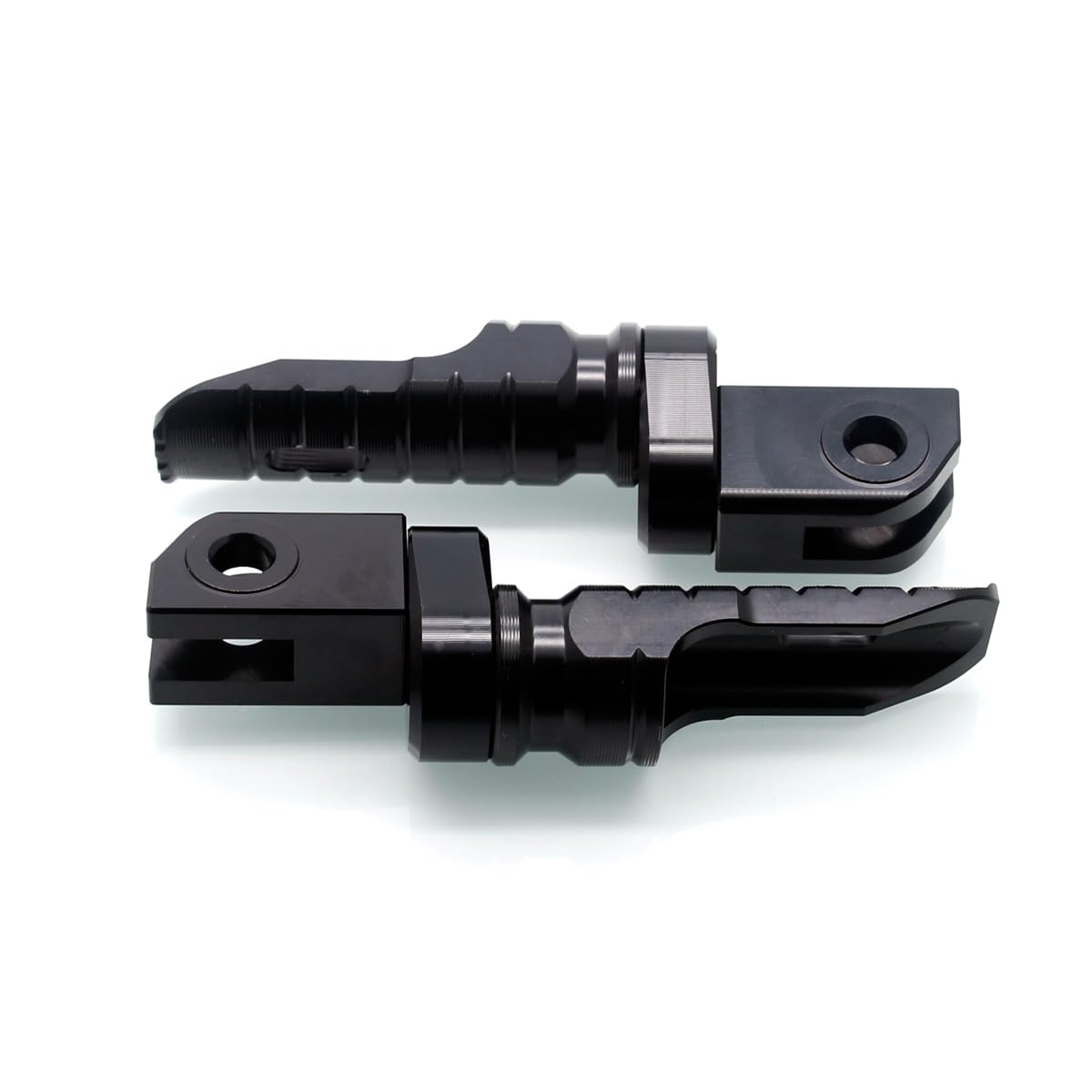MZS Motorcycle Foot Pegs Front 360° Roating Rider Footpegs Black CNC Compatible with Daytona 675/R, Street Triple R/RS/RX/S, Speed Triple/R/RS/S, Speed Triple 1200 RR/RS, Speed Twin, Trident 660
