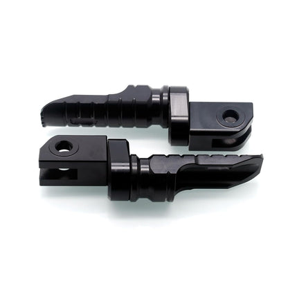MZS Motorcycle Foot Pegs Front 360° Roating Rider Footpegs Black CNC Compatible with Daytona 675/R, Street Triple R/RS/RX/S, Speed Triple/R/RS/S, Speed Triple 1200 RR/RS, Speed Twin, Trident 660