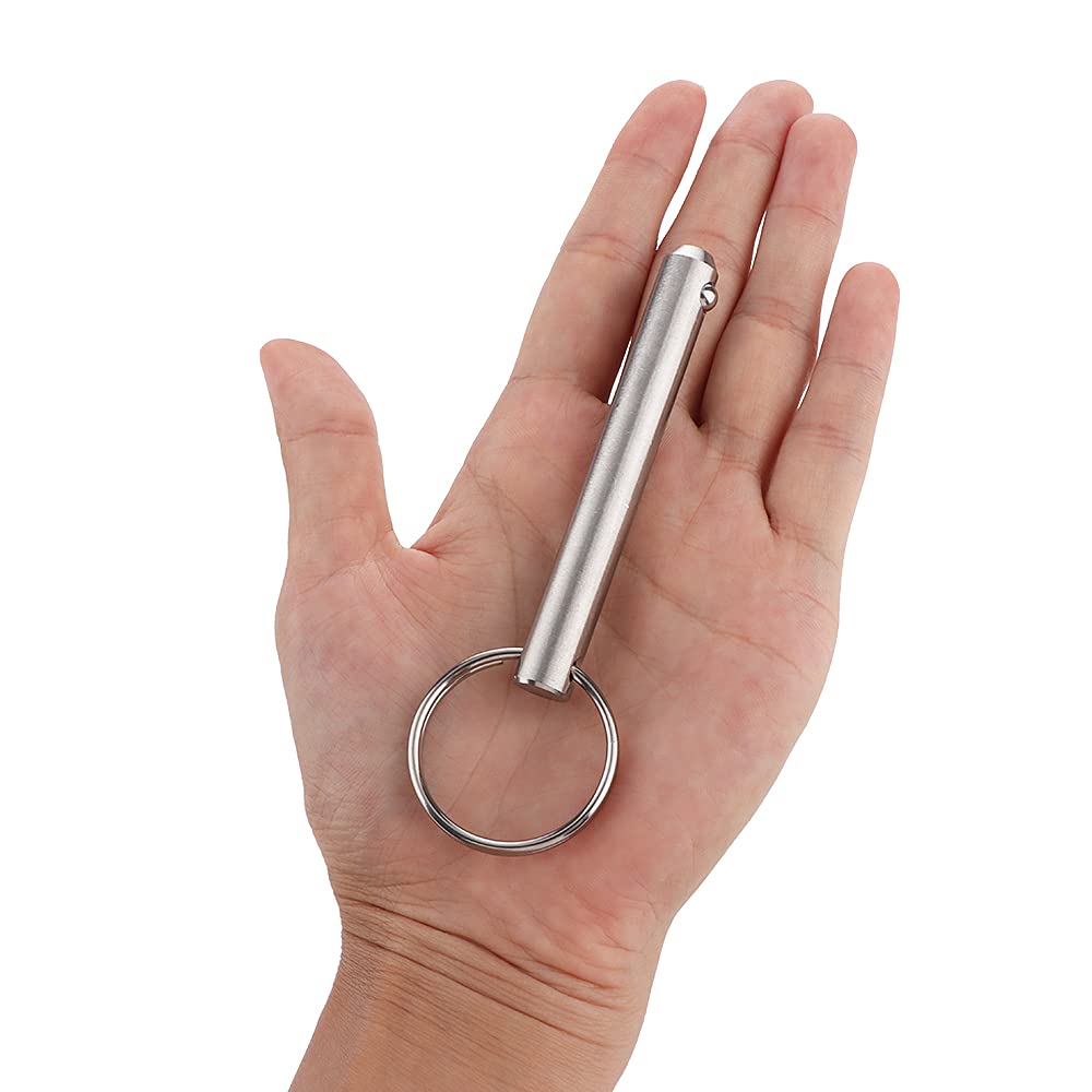 2 Pcs Large Quick Release Pins, Diameter 3/8"(9.5mm), Usable Length 2.4"(61mm), Overall Length 3"(76mm), Full 316 Stainless Steel, Bimini Top Pin, Marine Hardware