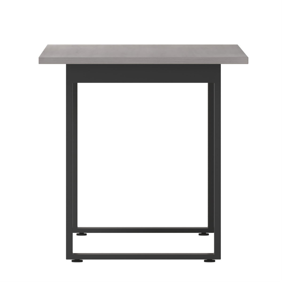 Flash Furniture Redmond Conference Table with U-Frame Base, Commercial Water and Scratch Resistant Laminate Finish, PVC Edge, Heavy Duty Steel Frame, 60x30, Gray Oak