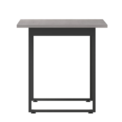 Flash Furniture Redmond Conference Table with U-Frame Base, Commercial Water and Scratch Resistant Laminate Finish, PVC Edge, Heavy Duty Steel Frame, 60x30, Gray Oak