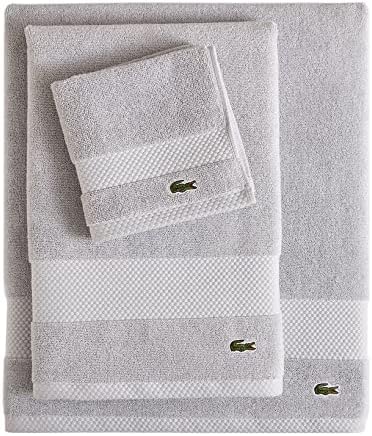 Lacoste Heritage 100% Supima Cotton Bath Sheet, Micro Chip, Premium Super Soft