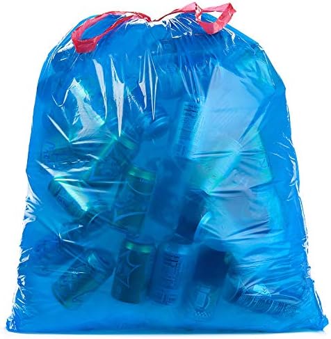 Ultrasac Blue Recycling Bags 33 Gallon 0.9 MIL, 33.5" x 38"