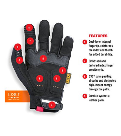 Mechanix Wear - M-Pact Gloves (Large, Black/Grey)
