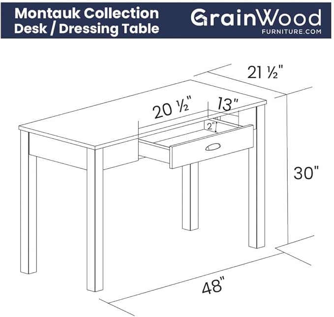 Grain Wood Furniture Montauk Desk/Dressing Table