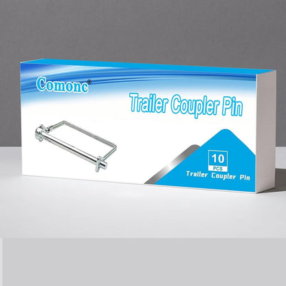 10 PCS Square Pto Pin Shaft Locking Pin 1/4 pin Hitch pin Wire Lock Pin Safety Coupler Pin 1/4" x 2-3/4"for PTO,Farm,Lawn,Hitches,and Garden (10 PCS Trailer Pins)