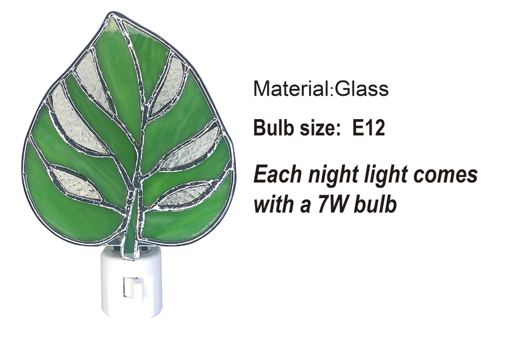DUONAYU Stained Glass Monstera deliciosa Liebm Night Light Plant Night Light Bedroom Bed Light Gifts from Nature. DYM9015