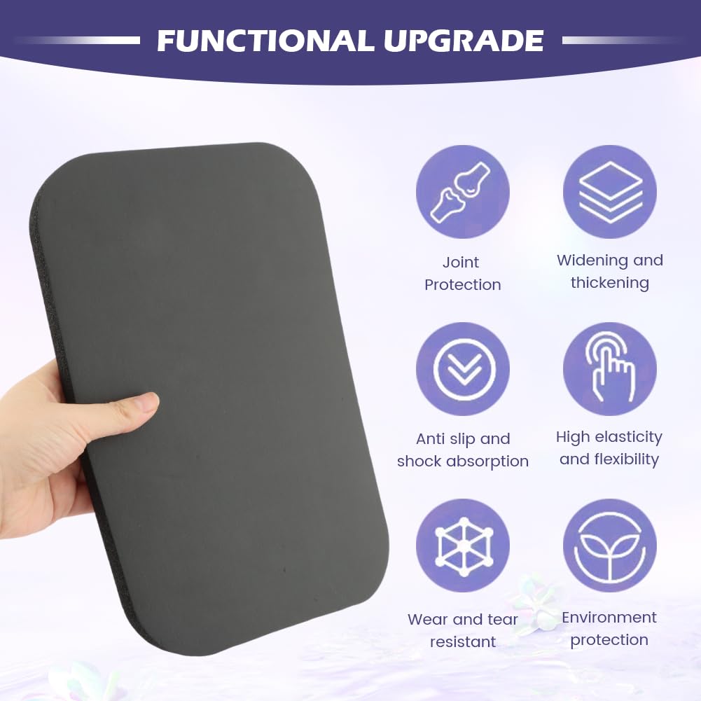 Yoga Knee Pad,High Density Foam NBR Material Yoga Knee Cushion,Clear Up Pain During Exercise,Exercise Pads for Knees Elbows Wrist,Ideal for Pilates and Planks (Black,11.4x7.5x0.59inch)