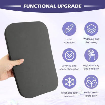 Yoga Knee Pad,High Density Foam NBR Material Yoga Knee Cushion,Clear Up Pain During Exercise,Exercise Pads for Knees Elbows Wrist,Ideal for Pilates and Planks (Black,11.4x7.5x0.59inch)