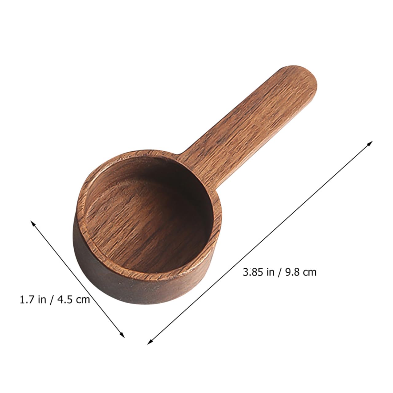 HEANUJJ 2pcs Wooden Coffee Spoon 1/4 Cup Measuring Coffee Ground Spoon - Wood Tablespoon for Sugar Tea Bath Salt Ground Canisters Jar Portable
