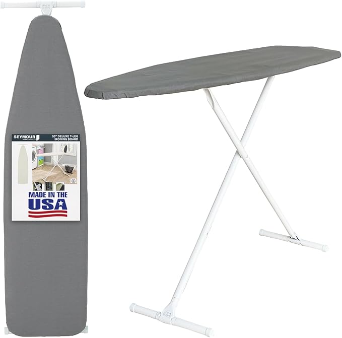 Full Size Ironing Board with Cover & Pad – Made in USA by Seymour Home Products