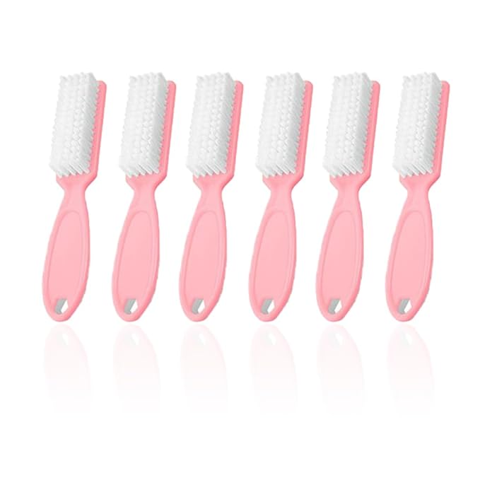 6Pcs Nail Brush for Cleaning Fingernails, Handle Grip Cleaning Brush for Nail