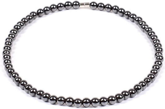 Drkao Magnetic Therapy Hematite Necklace, Hematite Magnet, Pain Relief, Support The Immune System, Magnet Necklace, Relieve Stress and Frustration, Health Gifts for Family Mom Presents