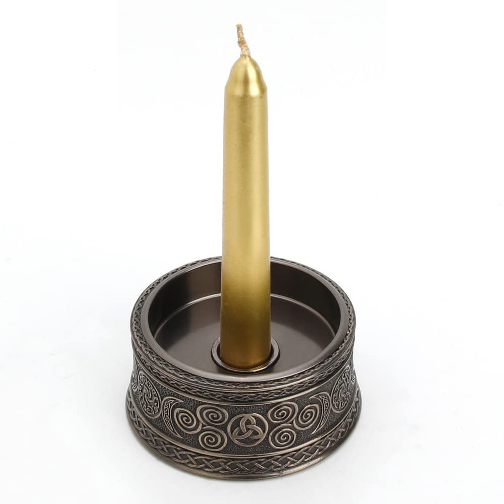 Veronese Design 2 3/8" Tall Celtic Knot Triple Moon Goddess Sigil Votive Candle Holder