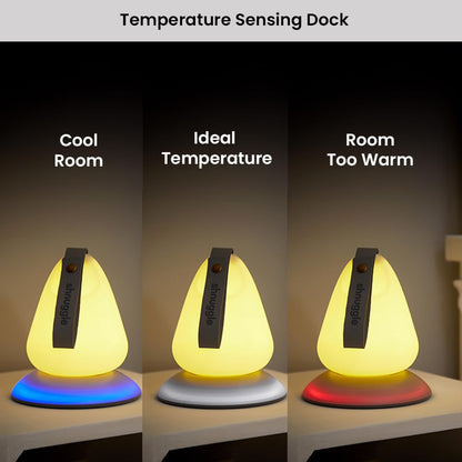 Shnuggle Moonlight Baby Night Light & Room Thermometer Dock | Rechargeable & Portable | Newborn Essentials Nightlight for Better Sleep & Comfort | Perfect Baby Gift