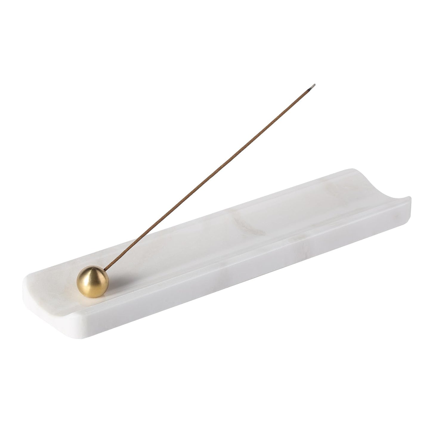 Koville Luxury African Marble Incense Holder, Incense Holders for Sticks, Incense Burner Holder, Ideal for Meditation and Relaxing, Easy to Clean(Namib Bianco)