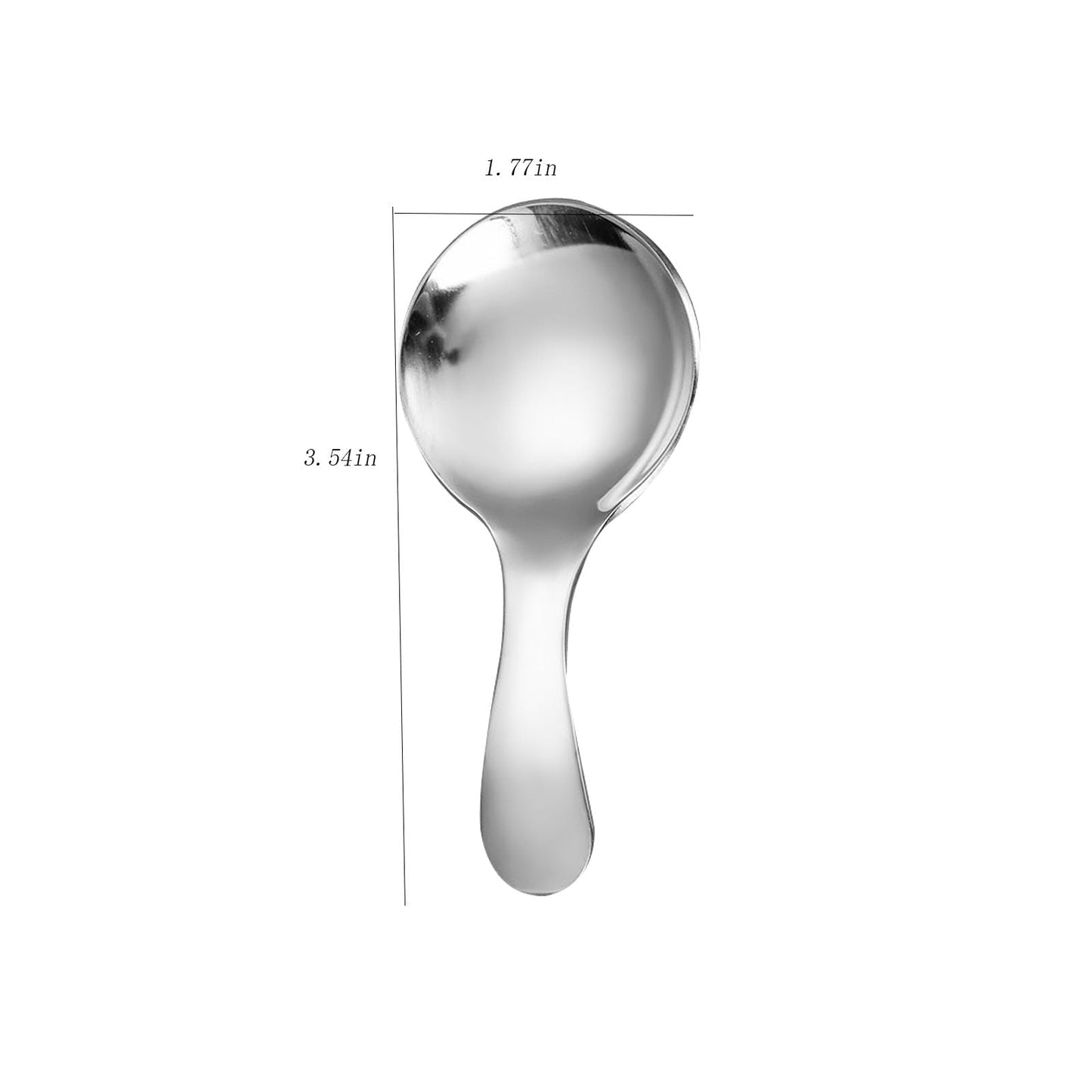 6 Pcs Stainless Steel Mini Spoon Short Handle Small Round Suitable For Dessert, Tea, Coffee, Cake, Sugar, Ice Cream Coffee Tea Spoon. (Silver A)
