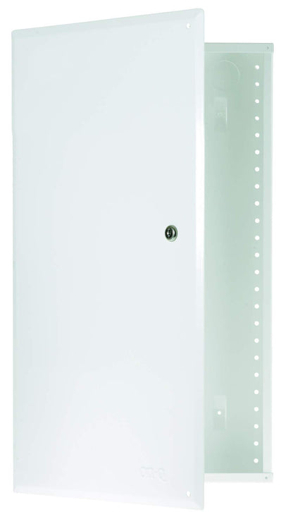 Legrand - OnQ Structured Media Enclosure with Hinged Door, 42 Inch Metal Media Box, EN4250 & Legrand - OnQ Cable Management Clips, No Tools to Install Wall Cable Management, AC103520, 20 Pack