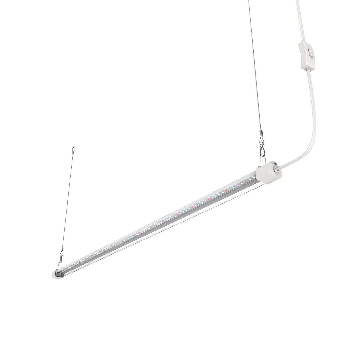 APICDOM LED Grow Light 4FT Full Spectrum Compact Linkable Lighting Fixture for Indoor Greenhouse Year Round Plant Seedlings, Essential Grow Slim Hanging Suspended Strip