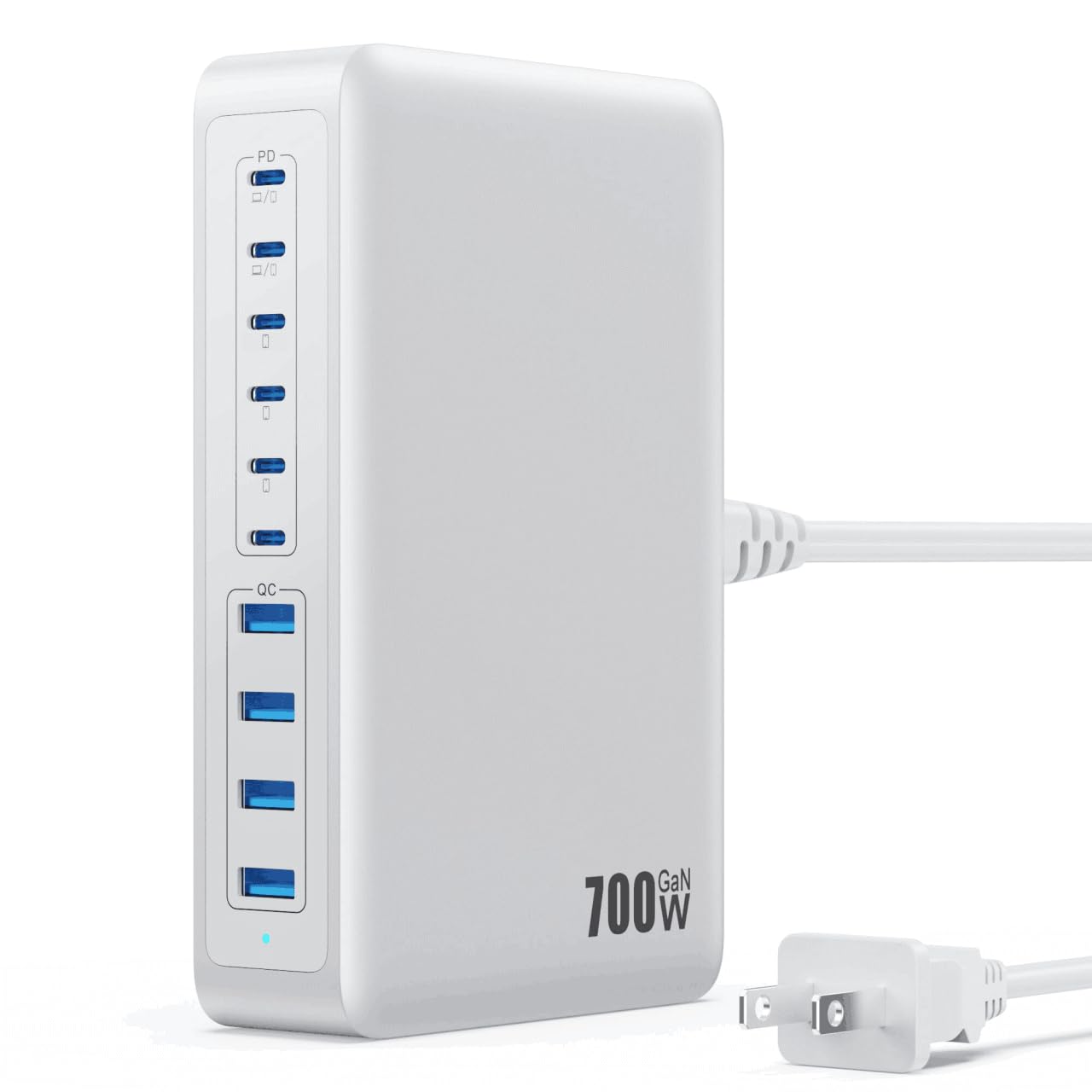 USB C Charger 200W USB C Charger Block,Upgraded GaN III 8-Port Fast Charging Station Hub,PD 65W Laptop Charging Adapter Compatible with MacBook Pro/Air,DELL,Steam Deck,iPhone 16/15/14,Galaxy S23/22
