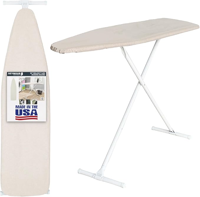 Full Size Ironing Board with Cover & Pad – Made in USA by Seymour Home Products