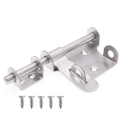 Sliding Bolt Gate Latch,Stainless Steel Latch Bolt Door Latch Lock, Bolt with Padlock Hole, Hasp Safety Clasp Hasp Barrel Bolt Sliding Latches,Stainless Steel Brushed Finish