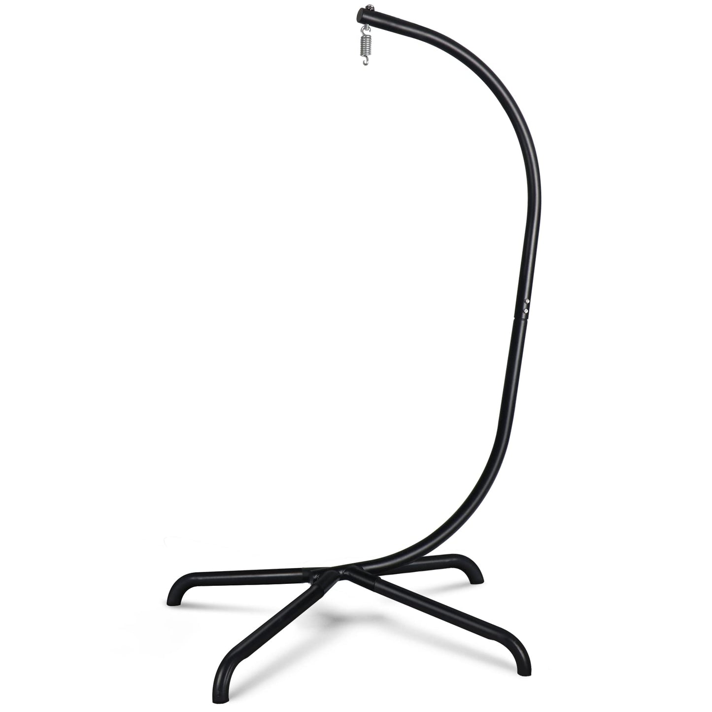 Chihee Hanging Egg Chair Stand,Strong Iron Hammock Chairs Frame with Spring Hook Stable Base,Heavy Duty Swing Chair Stands 330 lbs,C Stand for Hanging Seat Indoor Outdoor Bedroom Patio Garden Balcony