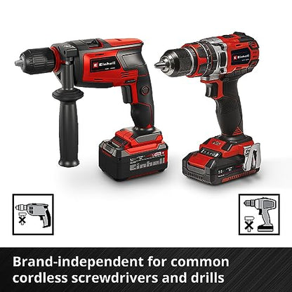Original Einhell M-CASE 33-piece bit set (for cordless screwdrivers and power drills with 50 mm bits made of S2 steel, quick-change bit holder made of carbon steel incl. storage box)