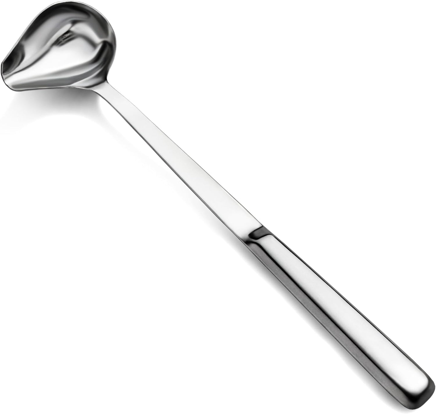 New Star Foodservice Hollow Handle Notched Serving Spoon, Stainless Steel, 1-oz Gravy Soup Ladle, 12.5-Inch, Silver