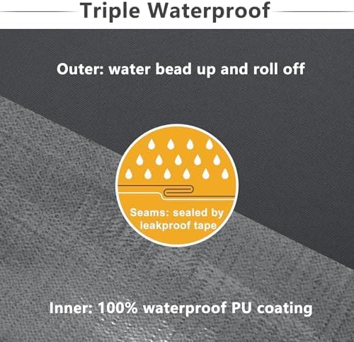 Favoyard Patio Chair Cushions 20 x 20 x 3 Inch Waterproof Outdoor Seat Cushions