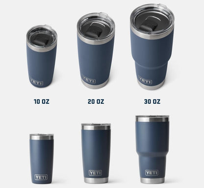 YETI Rambler Tumbler, Vaccum Insulated Stainless Steel Tumbler with Magslider Lid, Navy, 10 oz (295 ml)