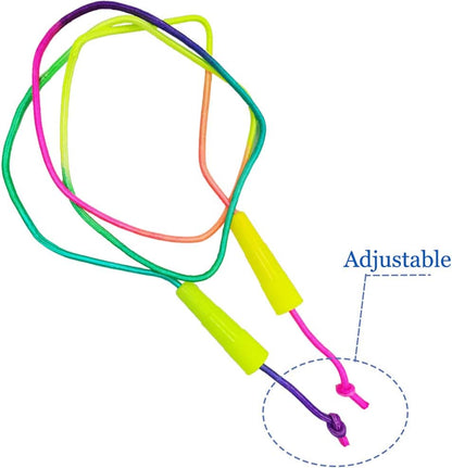 10 pcs Rainbow Jump Rope Set Durable Nylon Skipping Ropes,Safty Vibrant Jumping Ropes for Girls or Boys Physical Education Skipping Rope(7.2 Feet)