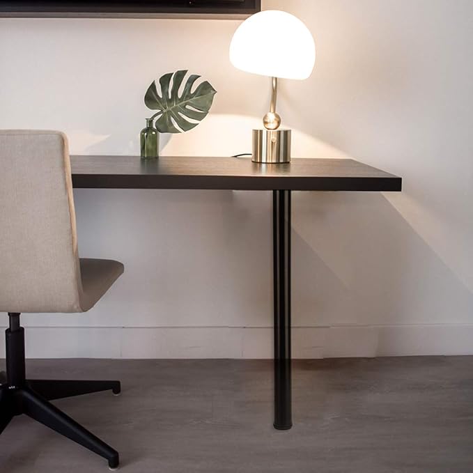 QLLY 28 inch Adjustable Metal Desk Legs, Heavy Duty Furniture Table Legs