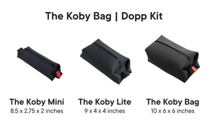 TOOLETRIES The Koby Dopp Kit - Silicone Toiletry Organizer, Bathroom Travel Bag - Heavy-Duty Zipper, Leak Resistance, Easy to Clean - 9" x 4.5" x 4.5" - Charcoal