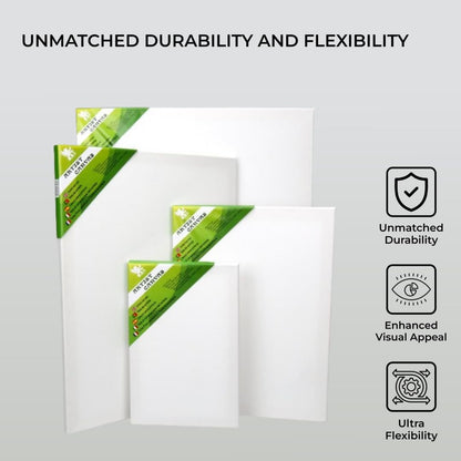 H&S Set of 4 Artist Blank Canvas Boards for Acrylic, Oil, Watercolour Painting - 20x30cm, 30x40cm, 40x50cm, 50x60cm, A1 & A2 canvas for Painting