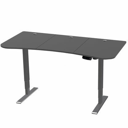 VIVO Electric 63 x 32 in Standing Desk, Touch Screen Adjustment, 220 lb Frame Support, 2E Series, Black Top Black Frame, DESK-KIT-2E1B