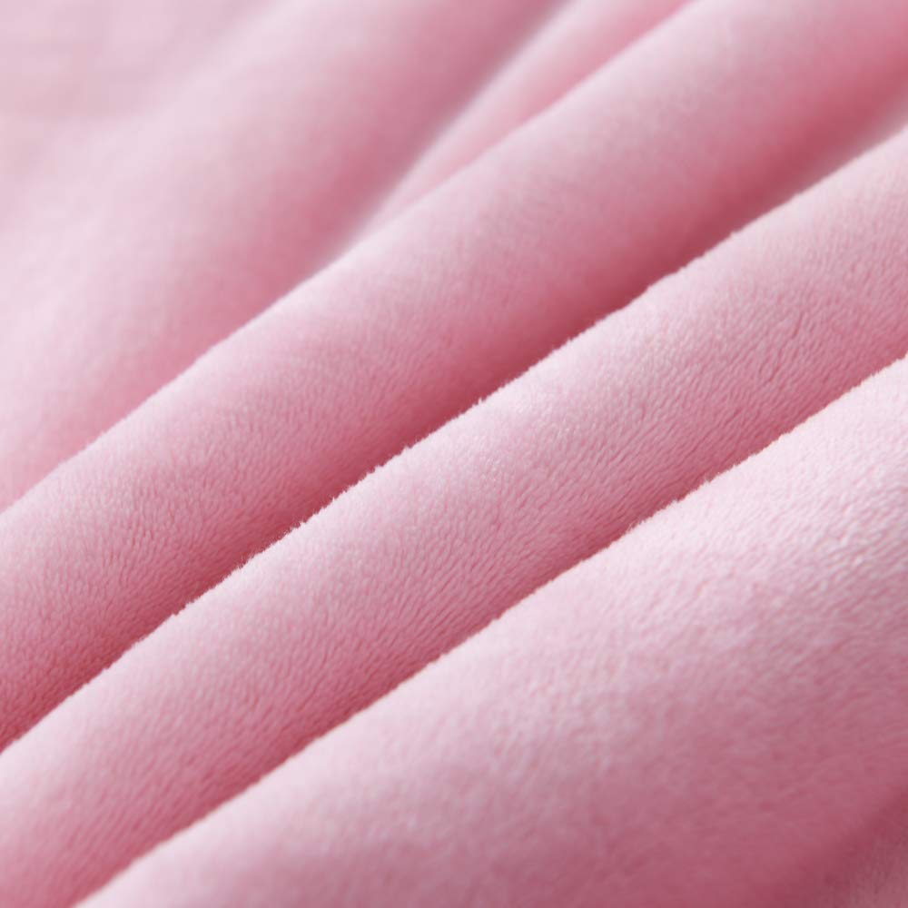 NANPIPER Fleece Blanket Reversible Sherpa Flannel Throw Blanket Super Soft Fuzzy Plush Microfiber for Bed/Couch (60"x80",Pink)