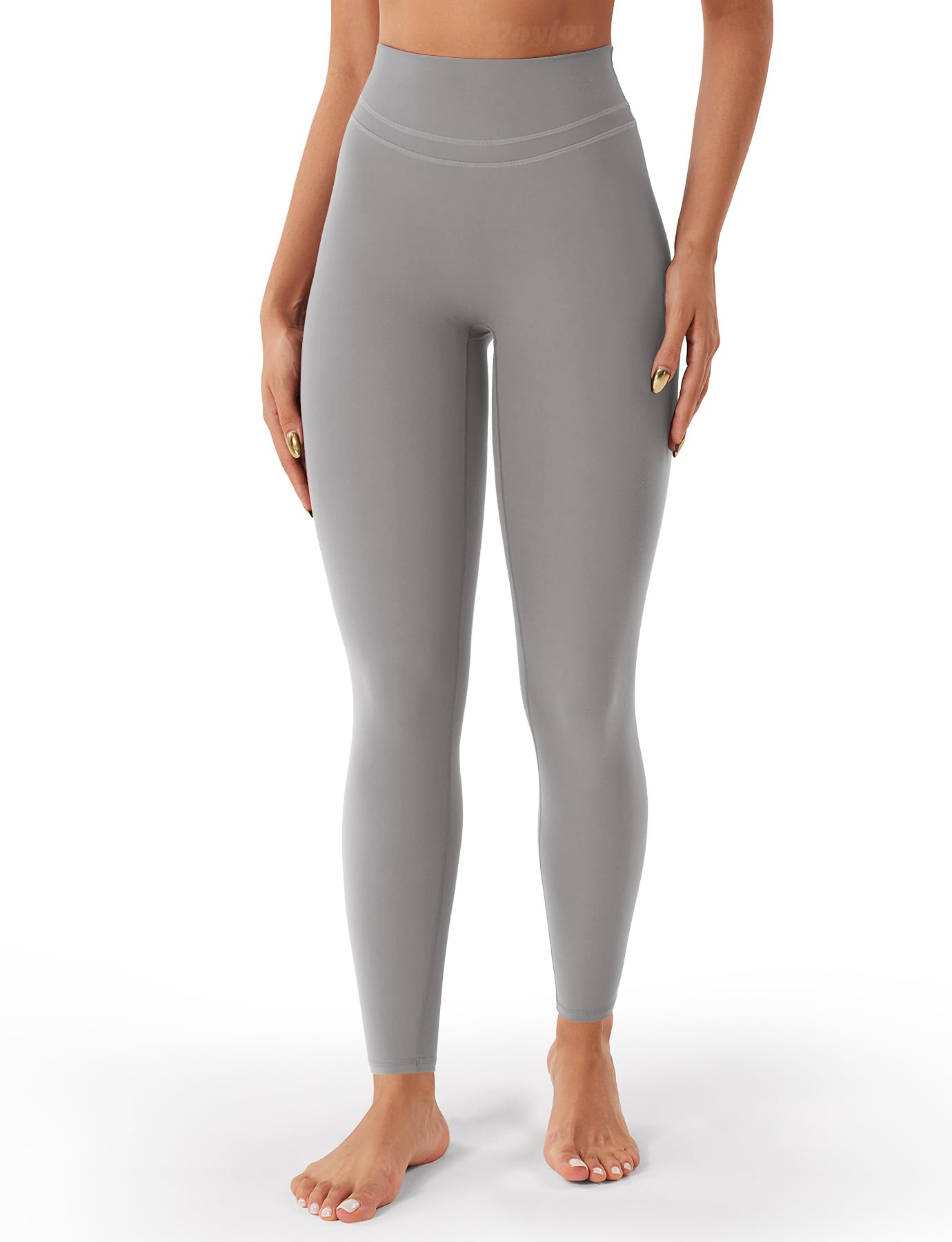 VOYJOY Womens Scrunch Workout Leggings Compression Butt Lifting Mid High Waist 26 Inches Seamless V Back Yoga Pants