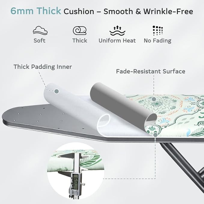 FIOBEE Ironing Board Cover and Pad Extra Thick Iron Board Pad